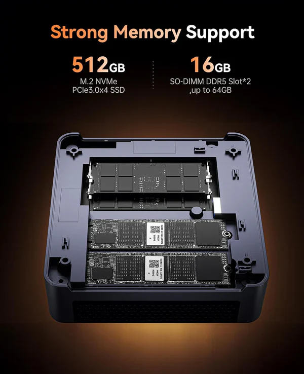 NiPoGi HyPer AMD Ryzen 9 6900HX Mini PC 16GB DDR5 512GB NVMe - Image 3