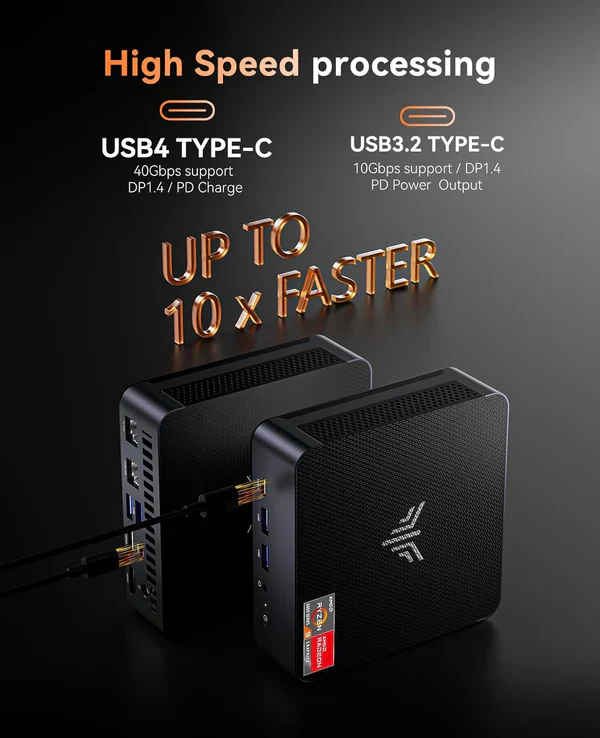 NiPoGi HyPer AMD Ryzen 9 6900HX Mini PC 16GB DDR5 512GB NVMe - Image 4