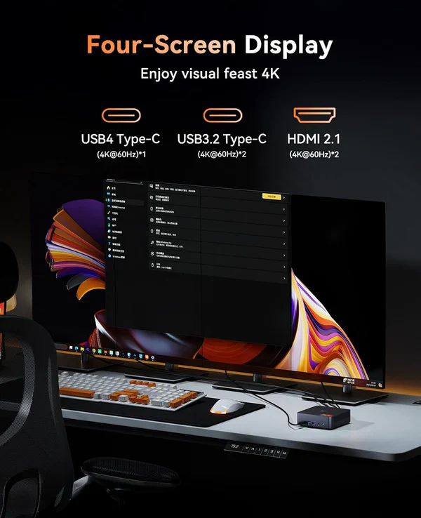 NiPoGi HyPer AMD Ryzen 9 6900HX Mini PC 16GB DDR5 512GB NVMe - Image 6