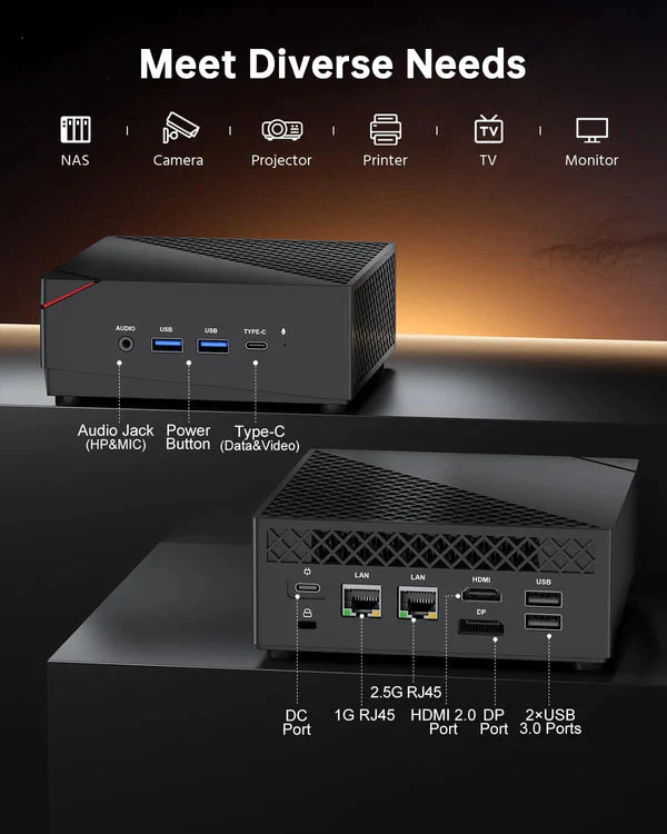 NiPoGi Pinova P2 AMD Ryzen 4300U Mini PC 16GB RAM 512GB SSD - Image 2
