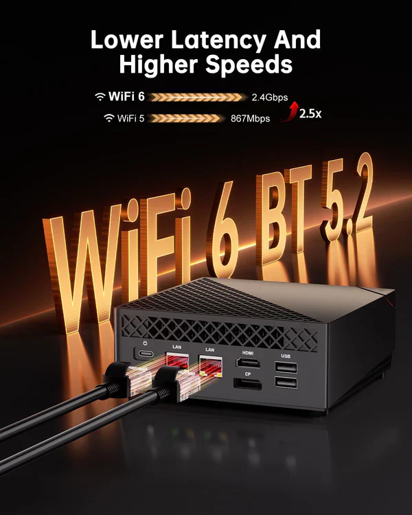NiPoGi Pinova Pro AMD Ryzen 7 5825U Mini PC Win11 Pro - Image 6